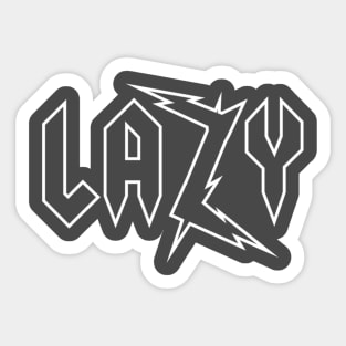 Lazy Vintage Rock Lightening Bolt Design Classic Sticker